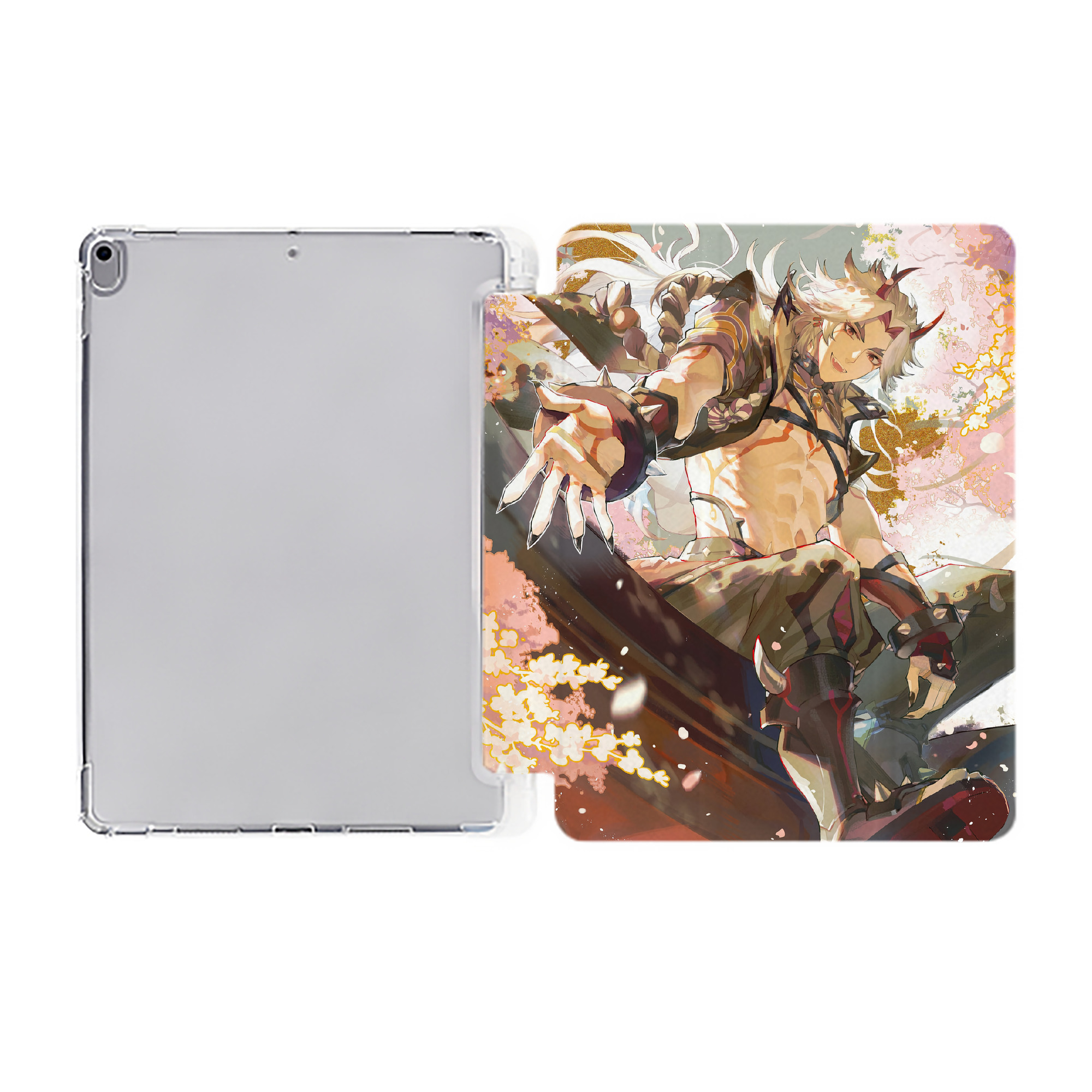 げんし神 genshin IPad ケース ペン収納付き 三つ折りスタンド PUレザー×シリコン 対応機種9.5/10.5/10.9インチ